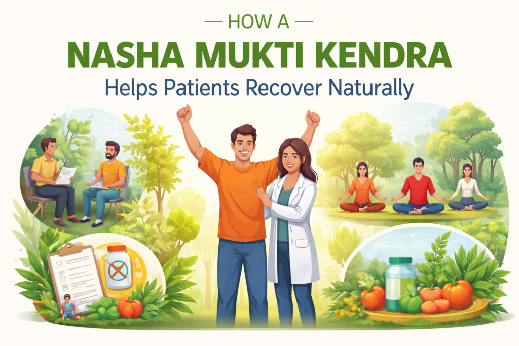 How a Nasha Mukti Kendra Helps Patients Recover Naturally with counselling therapy and healthy recovery support